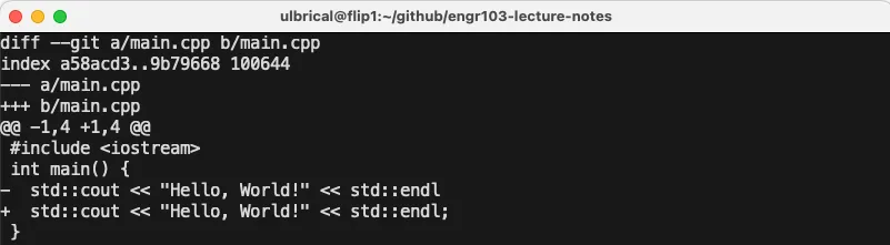 git diff
