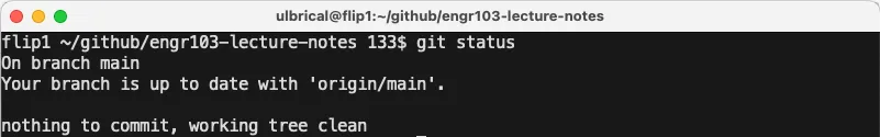 git status clean